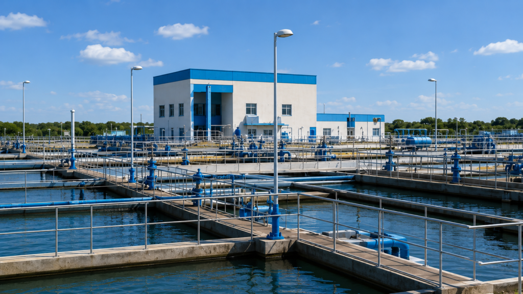 Saudi Arabia’s Miahona Wins $105m Uzbekistan Water Deal AI-generated water treatment plant representing Uzbekistan’s Zomin Water Treatment Plant PPP project.